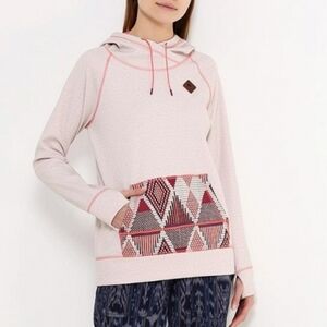 Burton Heron DryRide Pullover Hoodie Women’s Large Tribal Pocket Snowboard Ski